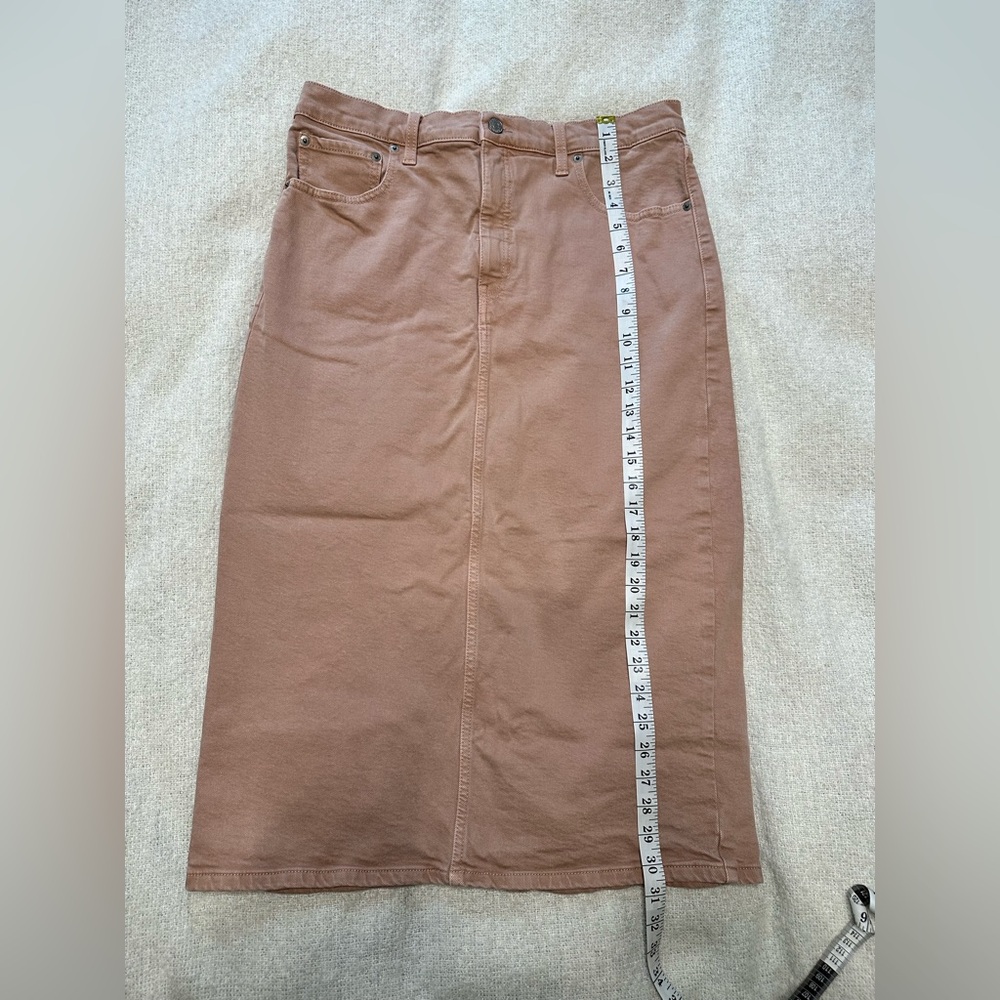 Banana Republic Desert Rose Denim Midi Skirt with Slit - Size 12